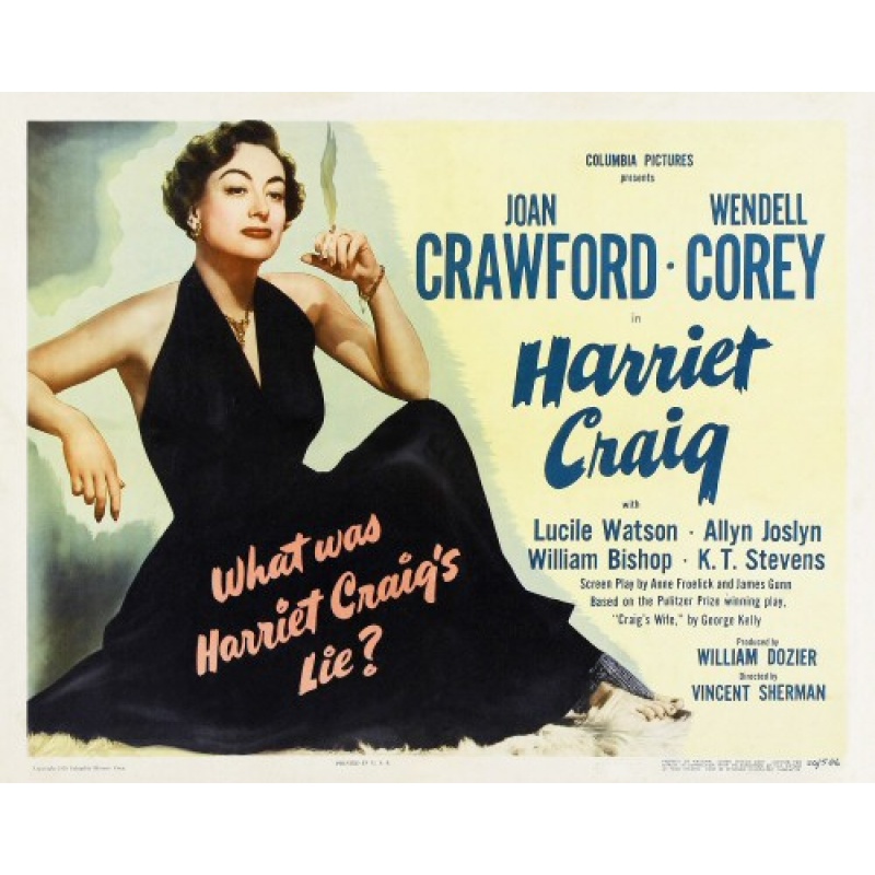 Harriet Craig 1950 repl - Joan Crawford, Wendell Corey, Lucile Watson Film-Noir