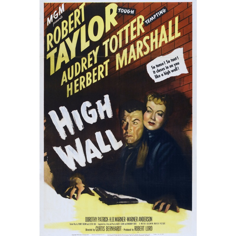 High Wall (1947) Robert Taylor, Audrey Totter, Herbert Marshall