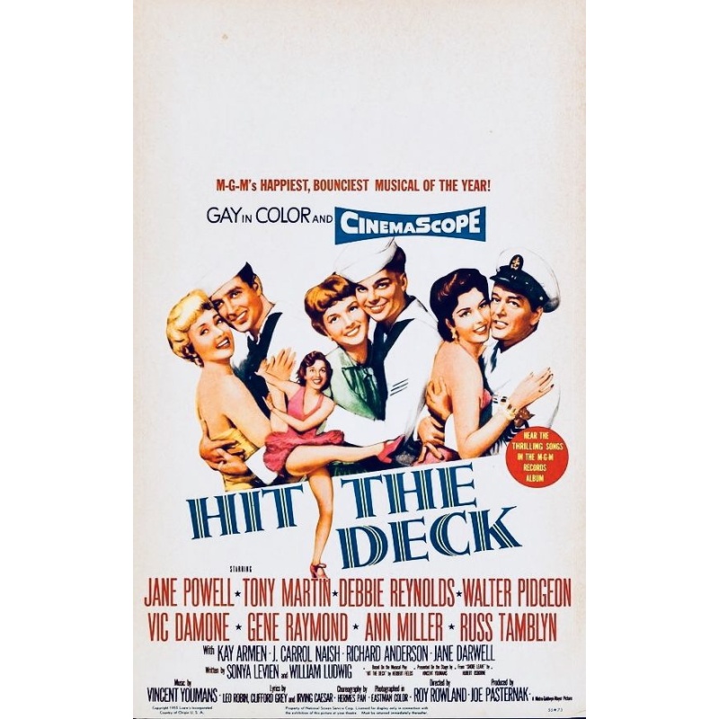 Hit The Deck (1955)  Jane Powell, Tony Martin, Debbie Reynolds, Walter Pidgeon, Vic Damone, ...