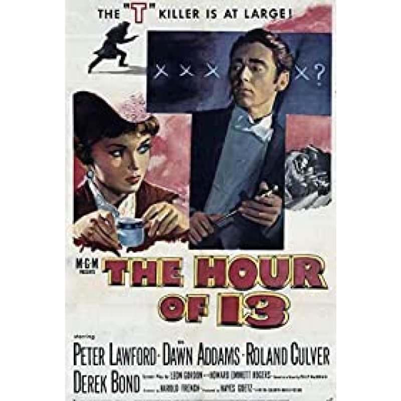 The Hour of 13 1952 Peter Lawford, Dawn Addams and Roland Culver.