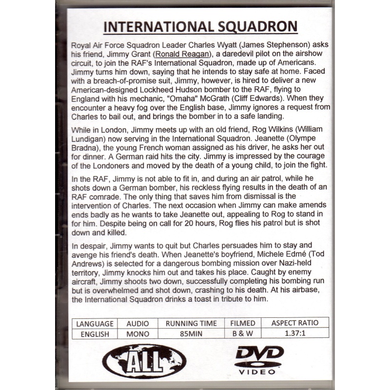 INTERNATIONAL SQUADRON - RONALD REGAN ALL REGION DVD