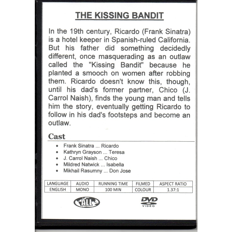 KISSING BANDIT - FRANK SINATRA & KATHRYN GRAYSON ALL REGION DVD