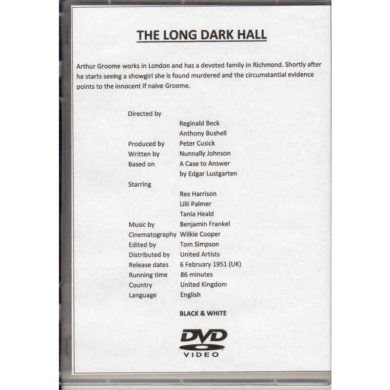 LONG DARK HALL - REX HARRISON  ALL REGION DVD