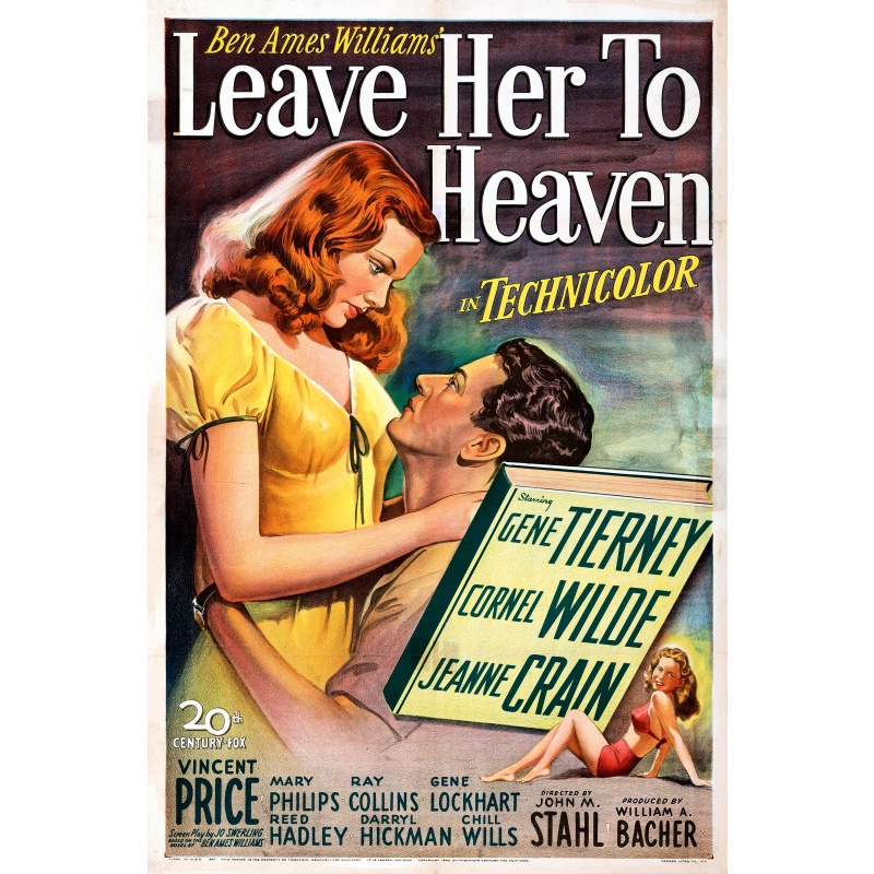 Leave Her to Heaven 1945 Gene Tierney, Cornel Wilde, Jeanne Crain