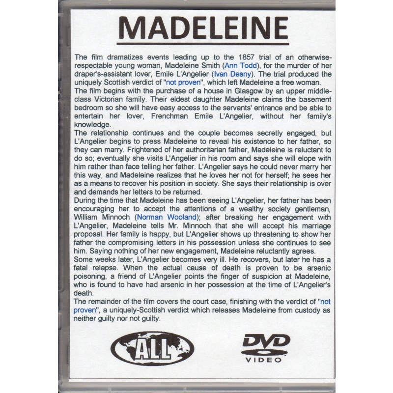 MADELINE - ANN TODD ALL REGION DVD