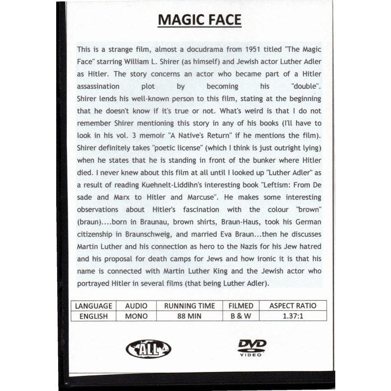 MAGIC FACE - WILLIAM L SHIRER ALL REGION DVD