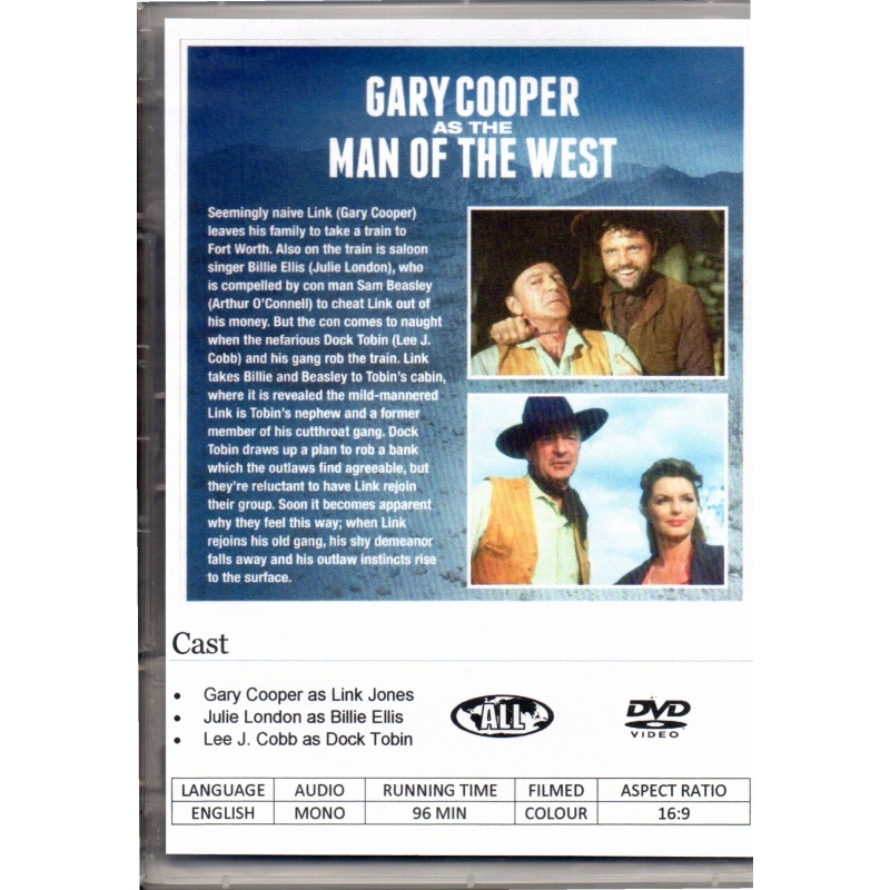 MAN OF THE WEST - GARY COOPER  ALL REGION DVD