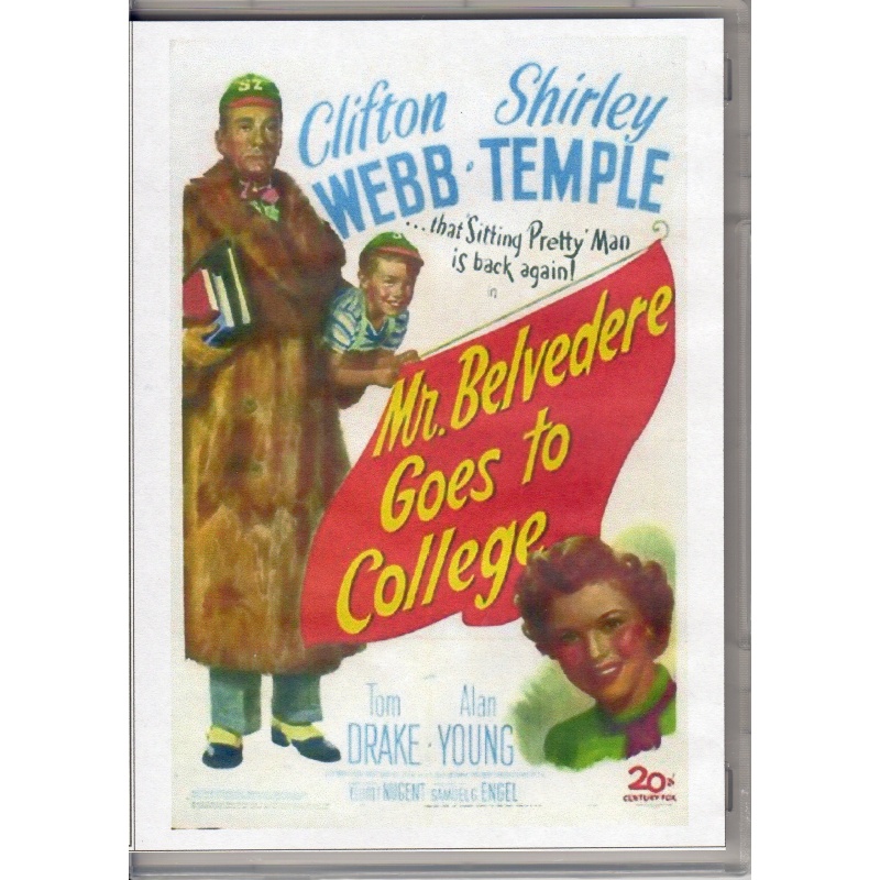MR BELVEDERE GOES TO COLLEGE - CLIFTON WEBB & SHIRLEY TEMPLE  ALL  REGION DVD