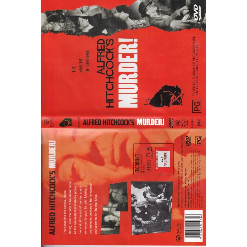 MURDER - ALFRED HITCHCOCKS -  ALL REGION DVD