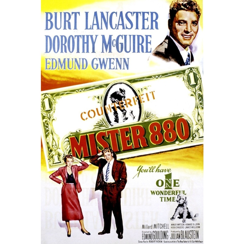 Mister 880 (1950)   Burt Lancaster, Dorothy McGuire, Edmund Gwenn, Millard Mitchell