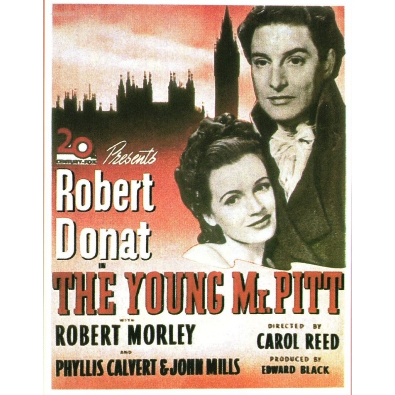 The Young Mr. Pitt (1942) Robert Donat, Geoffrey Atkins, Jean Cadell