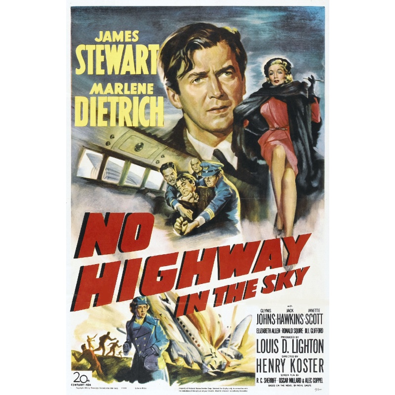 No Highway In The Sky 1951.  James Stewart, Marlene Dietrich, Glynis Johns
