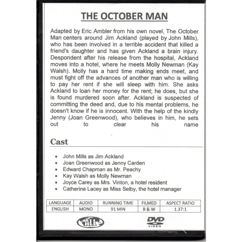 OCTOBER MAN - JOHN MILLS ALL REGION DVD