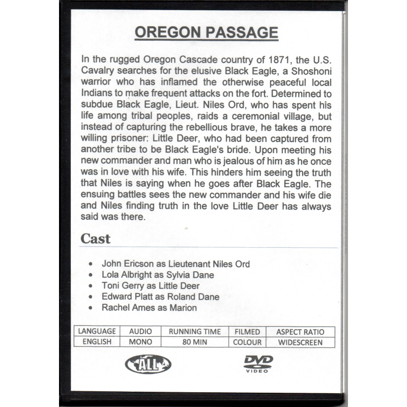 OREGAN PASSAGE - JOHN ERICSON   ALL REGION DVD