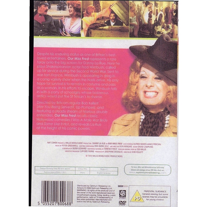 OUR MISS FRED - DANNY LA RUE -  ALL REGION DVD