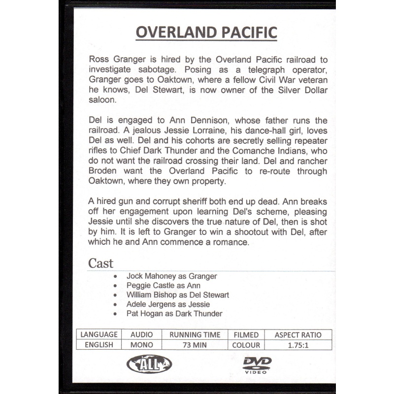 OVERLAND PACIFIC - JOCK MAHONEY  ALL REGION DVD