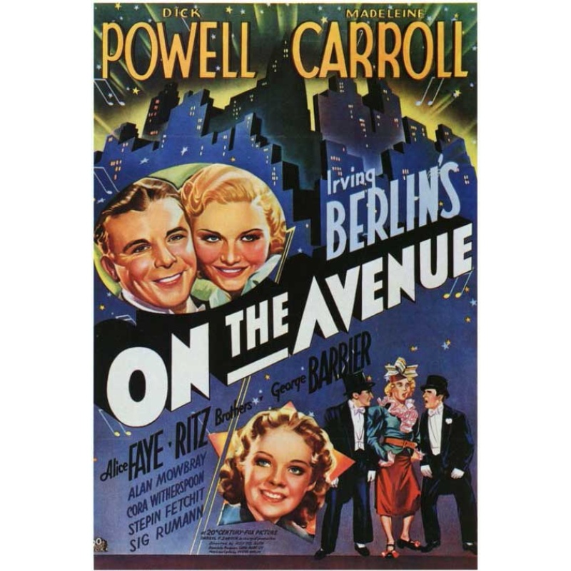 On the Avenue (1937) Dick Powell, Madeleine Carroll, Alice Faye