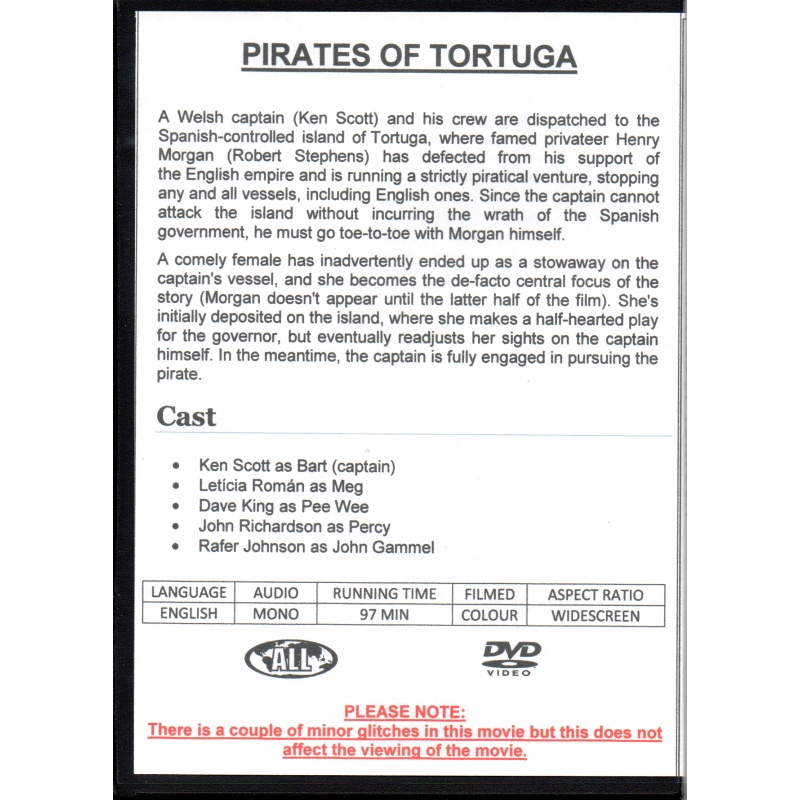 PIRATES OF TORTUGA - KEN SCOTT & LETICA ROMAN  ALL REGION DVD