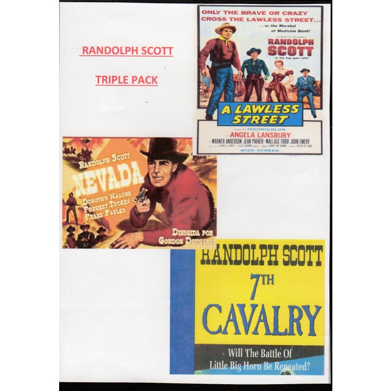 LAWLESS STREET/NEVADAN/7TH CAVALRY - RANDOLPH SCOTT  ALL REGION DVD