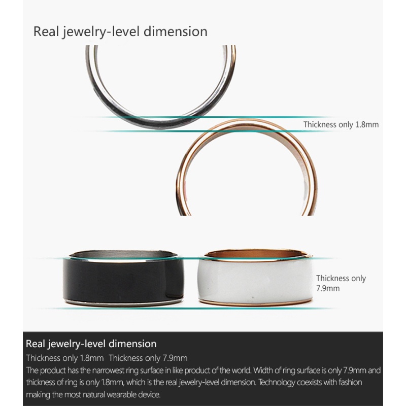 Original Jackom R3F Fashion NFC Smart Ring Band Bluetooth Cell Phone accessories Magic jewelry For Android Men&#039;s Ring men women