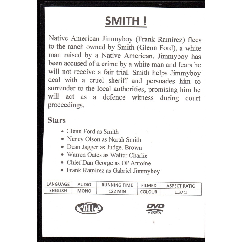 SMITH - GLENN FORD & DEAN JAGGER  -  ALL REGION DVD