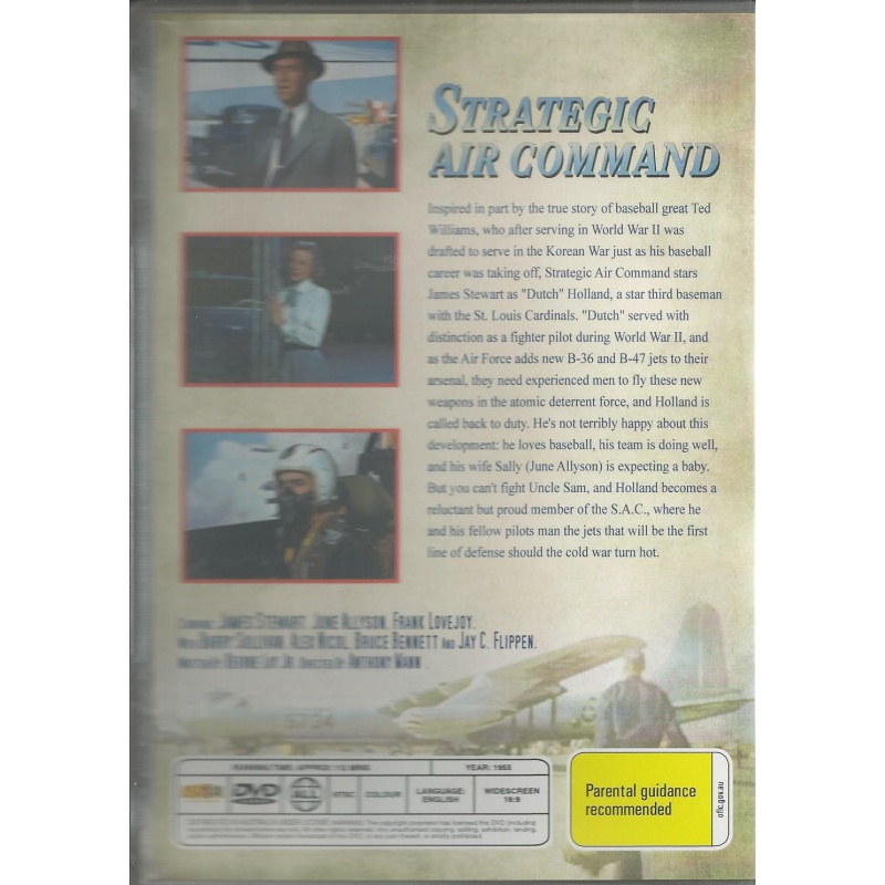 STRATEGIC AIR COMMAND - JAMES STEWART & JUNE ALLYSON  - ALL REGION DVD