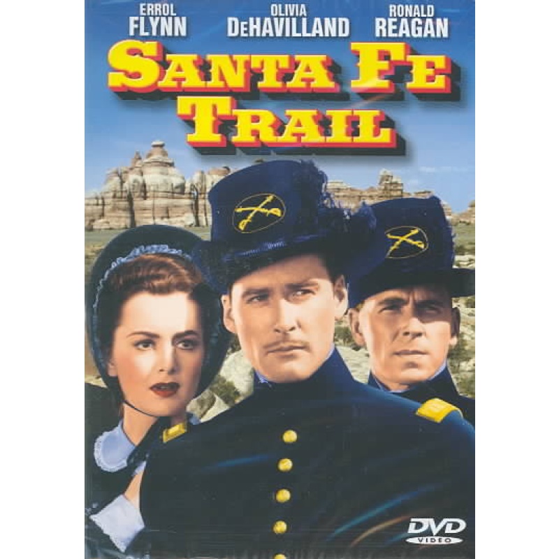 Santa Fe Trail (1940) Errol Flynn, Olivia de Havilland, Raymond Massey Colorized