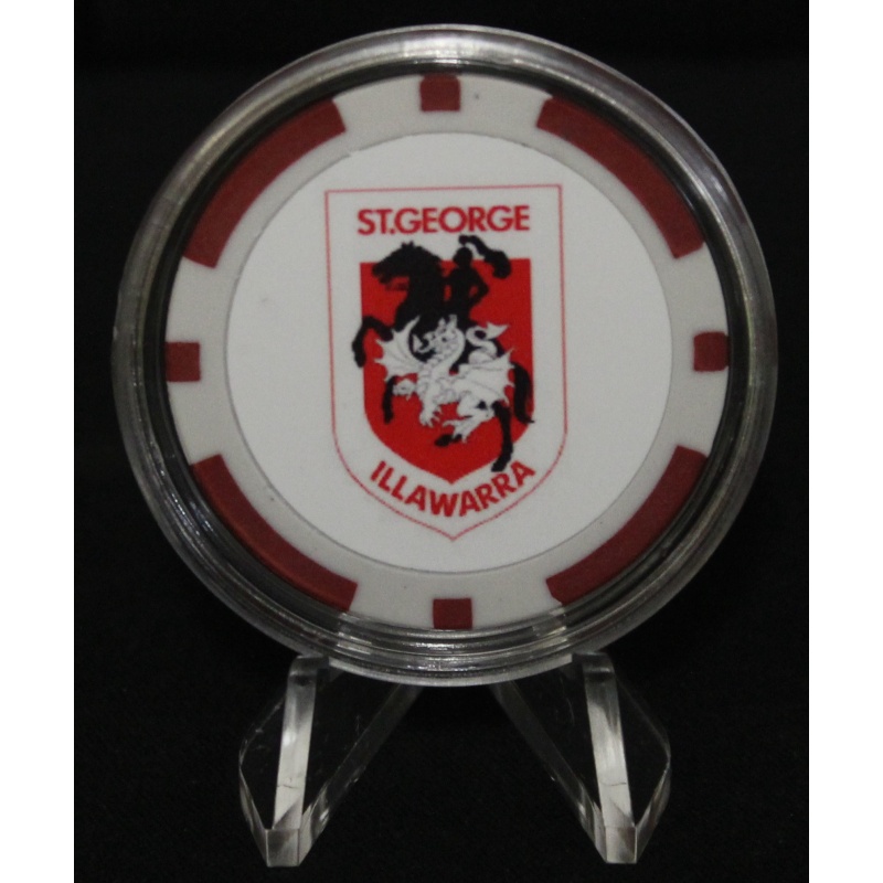 Poker Chip Card Guards Protectors - St George Dragons