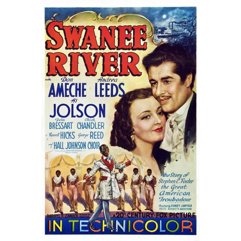 Swanee River 1939  Don Ameche, Andrea Leeds, Al Jolson, and Felix Bressart.