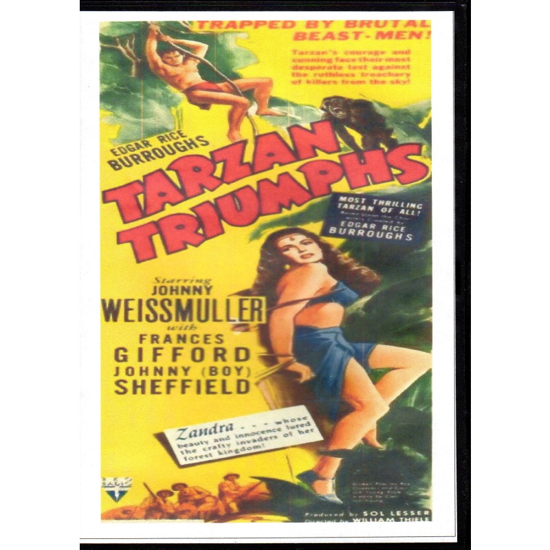 TARZAN TRIUMPHS - JOHNNY WEISSMULLER NEW ALL REGION DVD