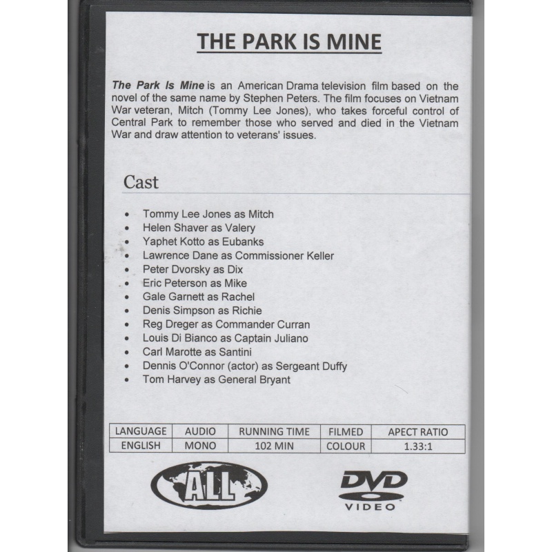 PARK IS MINE, THE - TOMMY LEE JONES  ALL REGION DVD