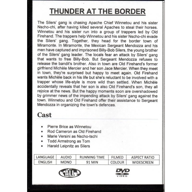 THUNDER AT THE BORDER - ROD CAMERON ALL REGION DVD