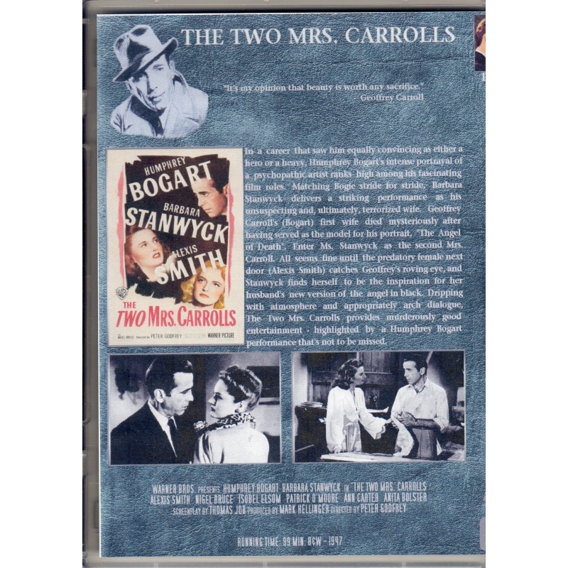 TWO MRS CARROLLS - HUMPHREY BOGART  ALL REGION DVD