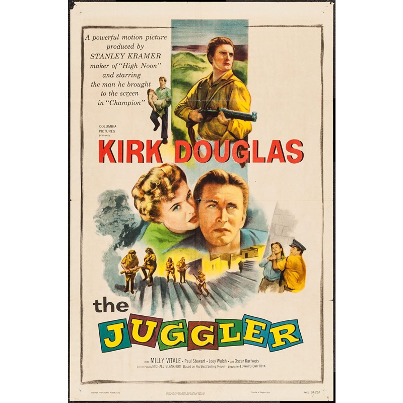 The Juggler 1953 - Kirk Douglas, Milly Vitale, Paul Stewart
