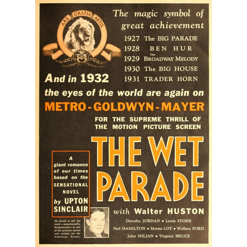 The Wet Parade 1932 - Walter Huston, Myrna Loy, Robert Young, Lewis Stone