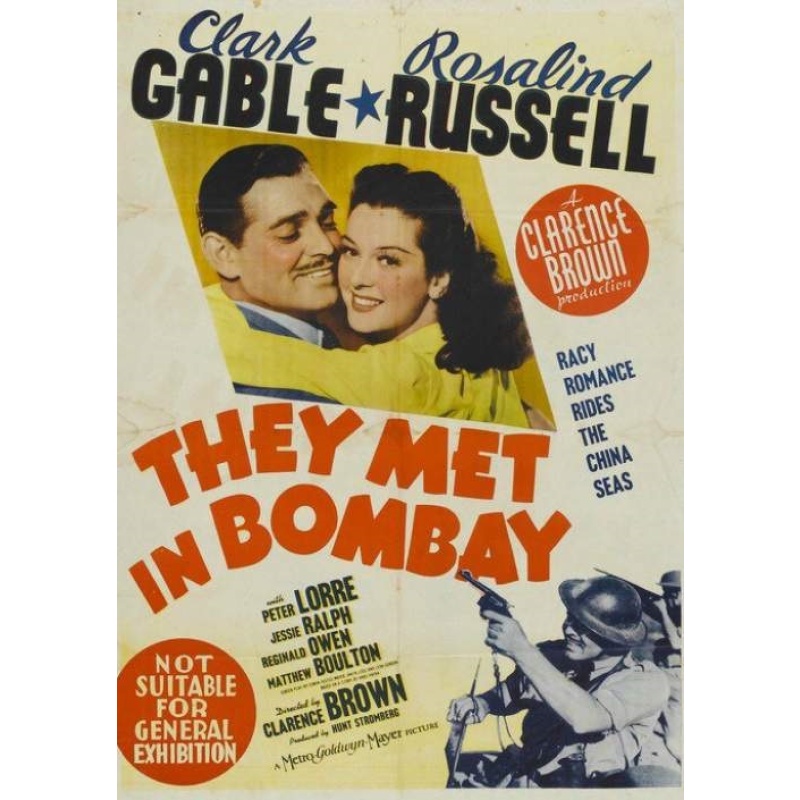 THEY MET IN BOMBAY Clark Gable  1941