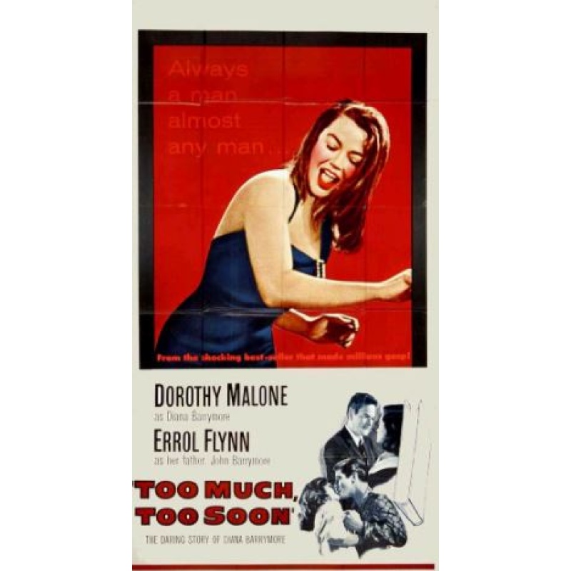 Too Much, Too soon Dorothy Malone, Errol Flynn 1958 Rare Movie