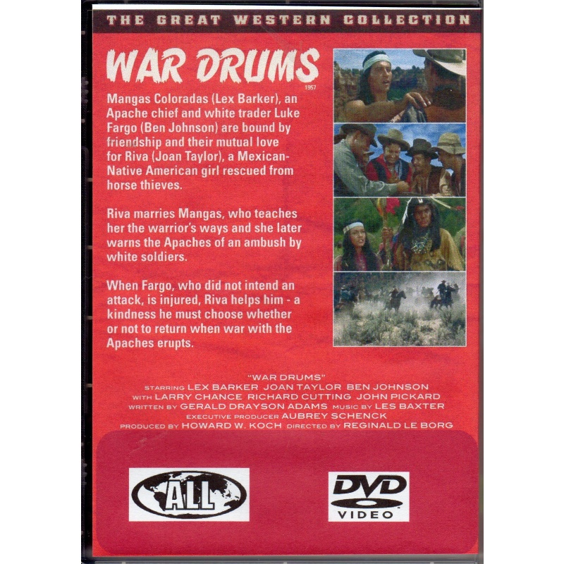 WAR DRUMS - LEX BARKER ALL REGION DVD