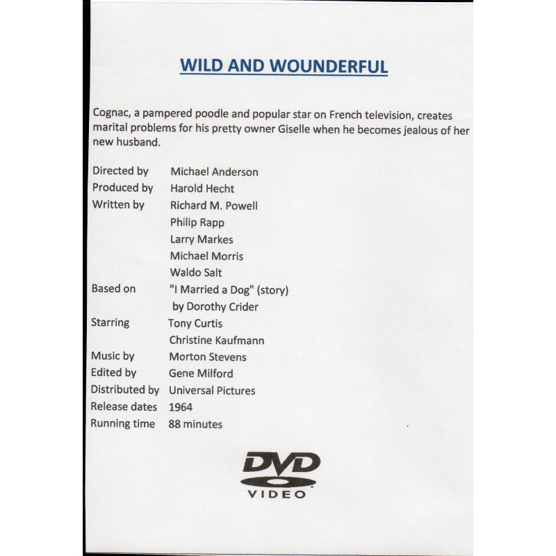 WILD AND WONDERFUL - TONY CURTIS  ALL REGION DVD