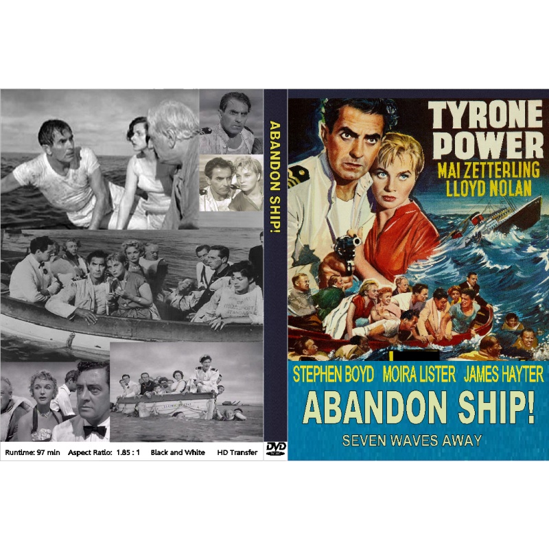 ABANDON SHIP (1957) Tyrone Power Mai Zetterling