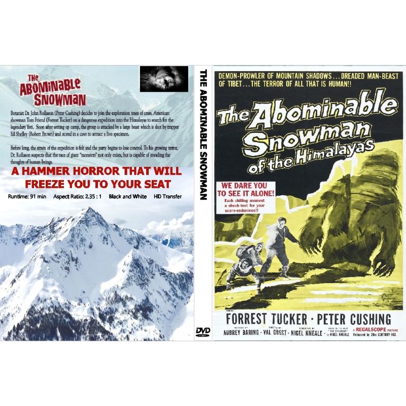 THE ABOMINABLE SNOWMAN OF THE HIMALAYAS (1957)  Forrest Tucker, Peter Cushing,