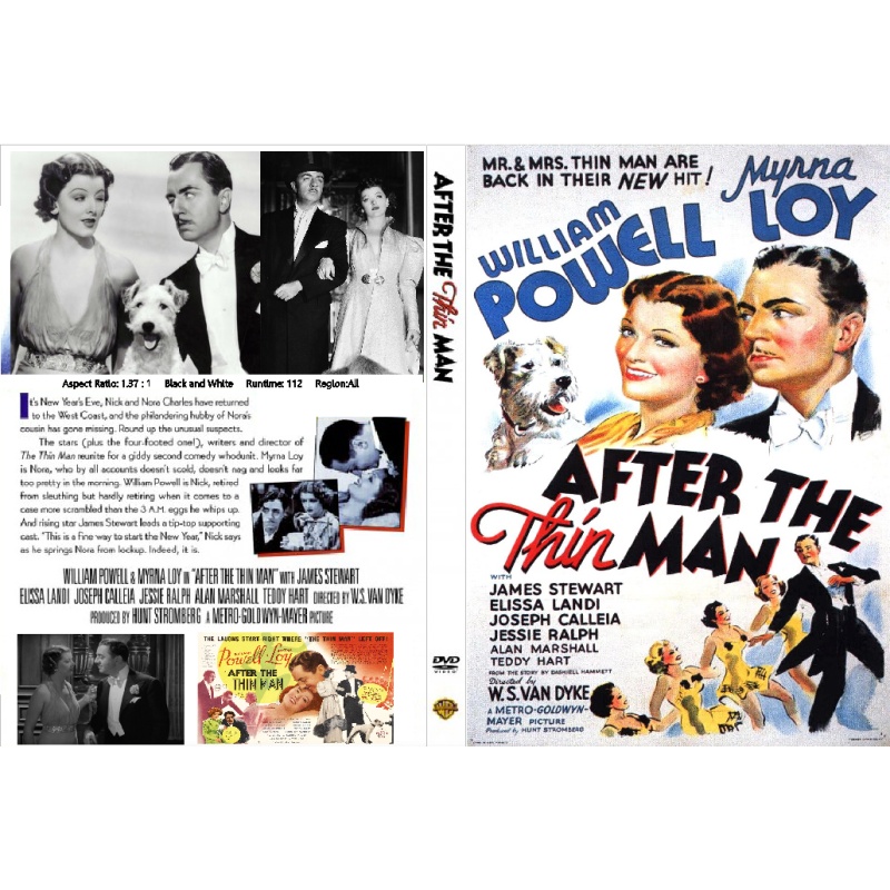 AFTER THE THIN MAN (1936) William Powell Myrna Loy