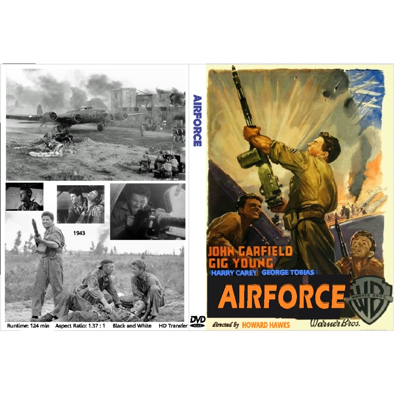 AIRFORCE (1943) DVD John Garfield, John Ridgely, Gig Young