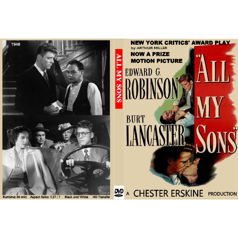 ALL MY SONS (1948) Burt Lancaster Edward G. Robinson