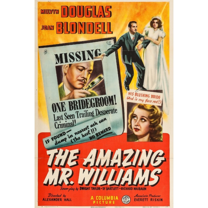 The Amazing Mr. Williams (1939)  Melvyn Douglas, Joan Blondell, Clarence Kolb |