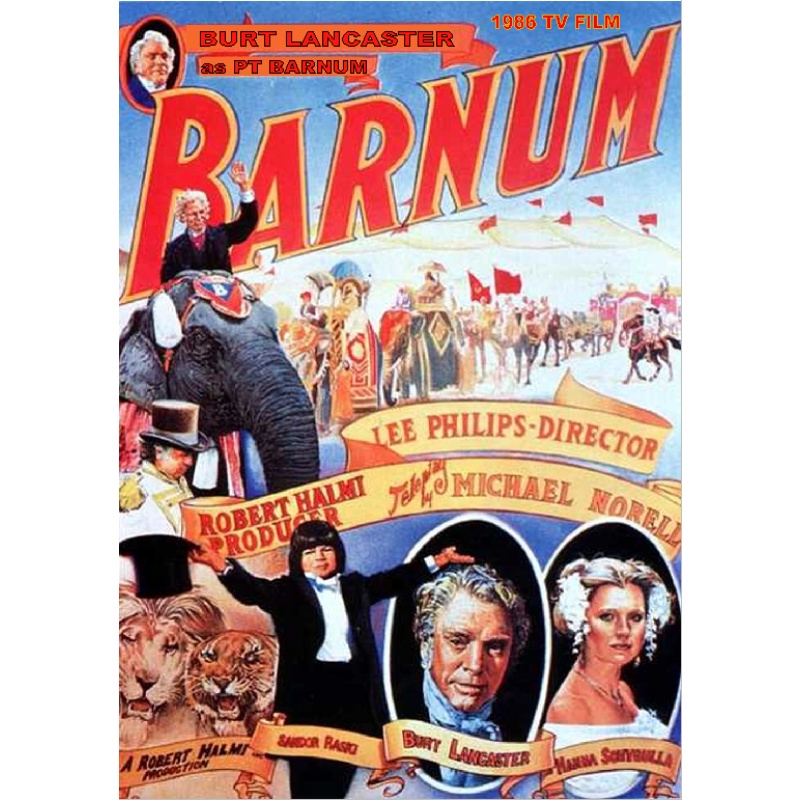 BARNUM (1986) TV MOVIE Burt Lancaster