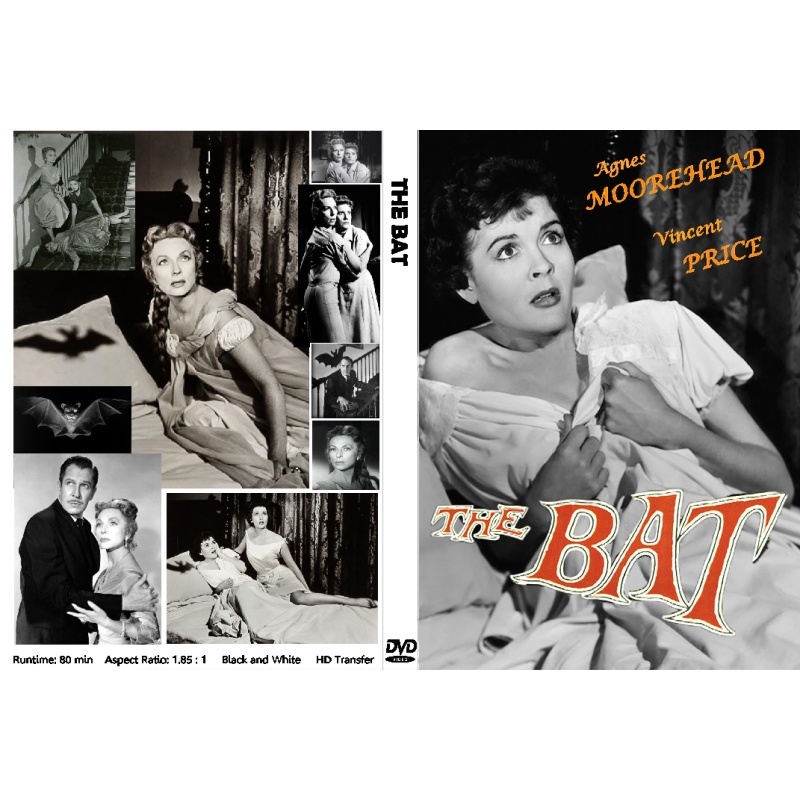 THE BAT (1959) Vincent Price Agnes Moorehead