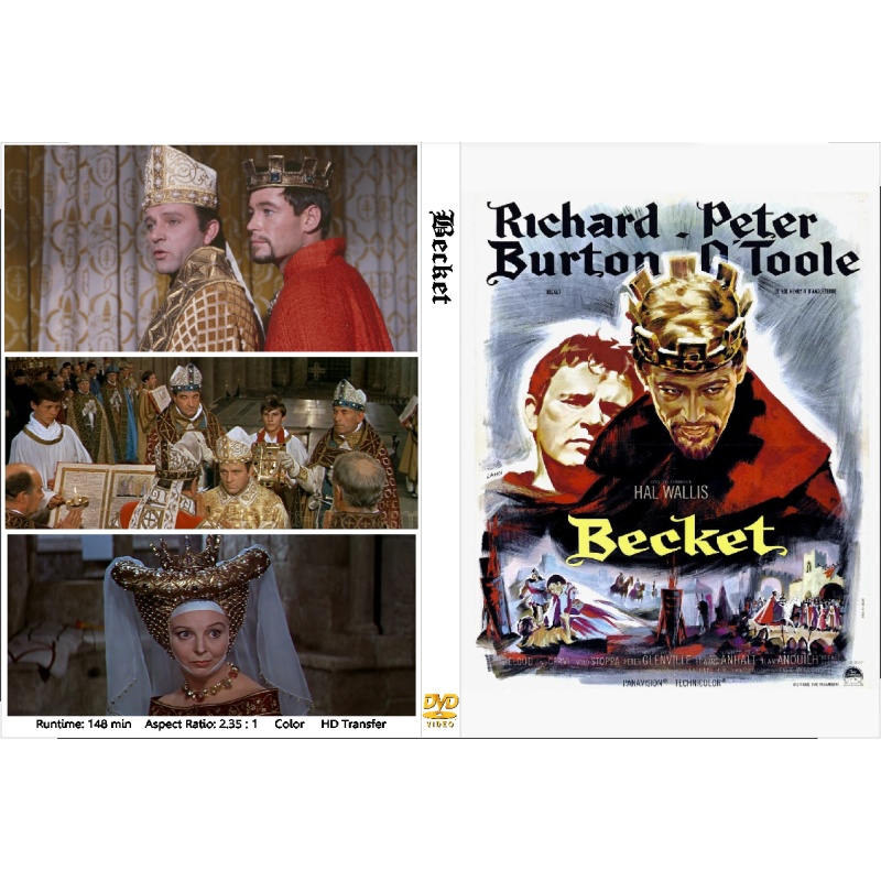 BECKET (1964) Peter O'Toole Richard Burton