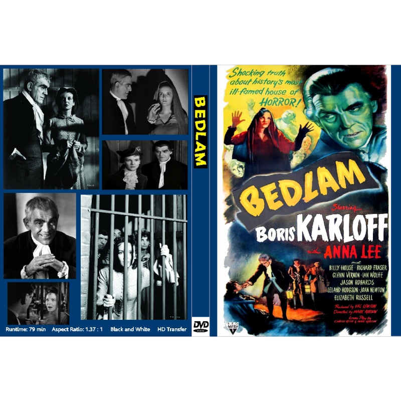 BEDLAM (1946) Boris Karloff