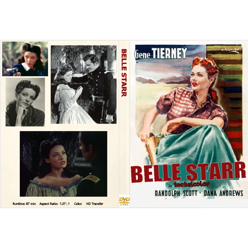 BELLE STARR (1941) Gene Tierney Dana Andrews Randolph Scott